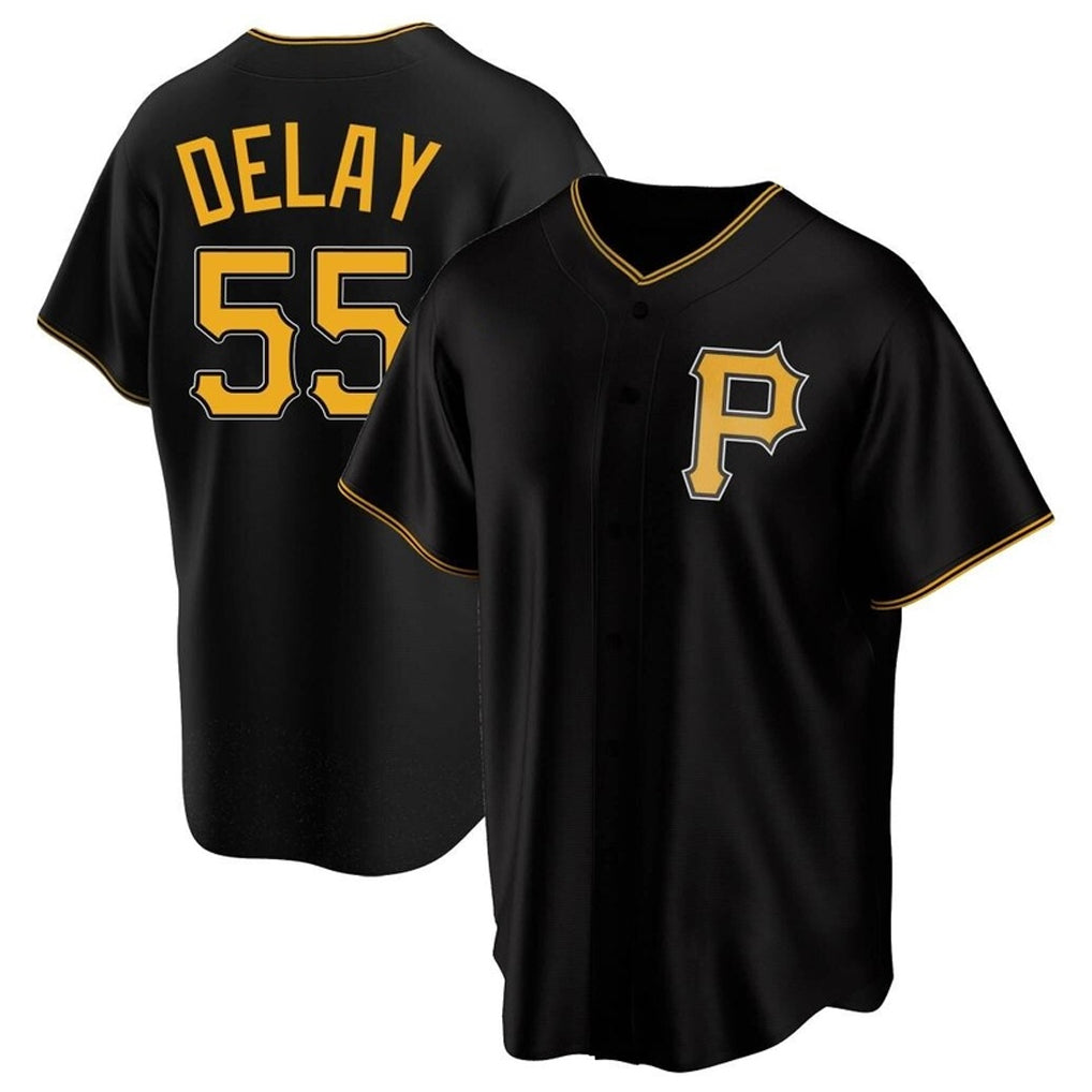 tocy P.Pirates #55 Jason Delay Player Black Alternate 2025 Home Game Stitched Jerseys