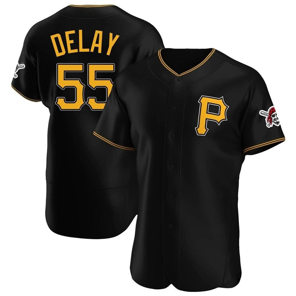 tocy P.Pirates #55 Jason Delay Player Black Alternate 2025 Home Limited Elite Stitched Jerseys