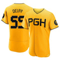 tocy P.Pirates #55 Jason Delay Player Gold City Connect Home Limited Elite Stitched Jerseys