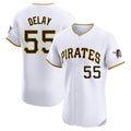 tocy P.Pirates #55 Jason Delay Player White Home Limited Elite Stitched Jerseys