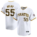 tocy P.Pirates #55 Jason Delay Player White Home Limited Stitched Jerseys