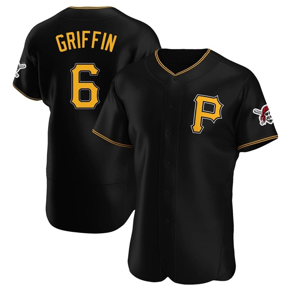 tocy P.Pirates #6 Konnor Griffin Player Black Alternate 2025 Home Limited Elite Stitched Jerseys