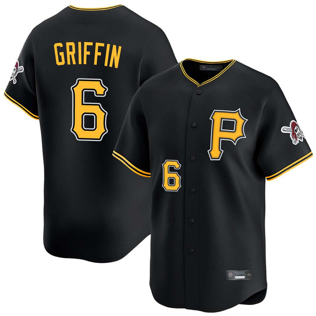 tocy P.Pirates #6 Konnor Griffin Player Black Alternate Limited Game Stitched Jerseys