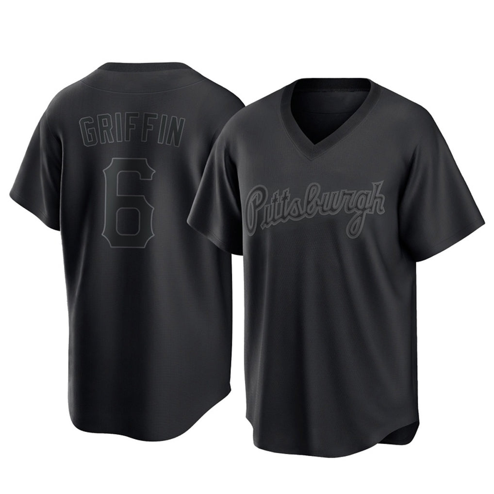 tocy P.Pirates #6 Konnor Griffin Player Black Fashion Home Game Stitched Jerseys