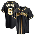 tocy P.Pirates #6 Konnor Griffin Player Black Fashion Out Home Game Stitched Jerseys