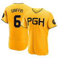tocy P.Pirates #6 Konnor Griffin Player Gold City Connect Home Limited Elite Stitched Jerseys
