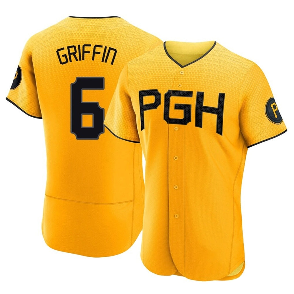 tocy P.Pirates #6 Konnor Griffin Player Gold City Connect Home Limited Elite Stitched Jerseys