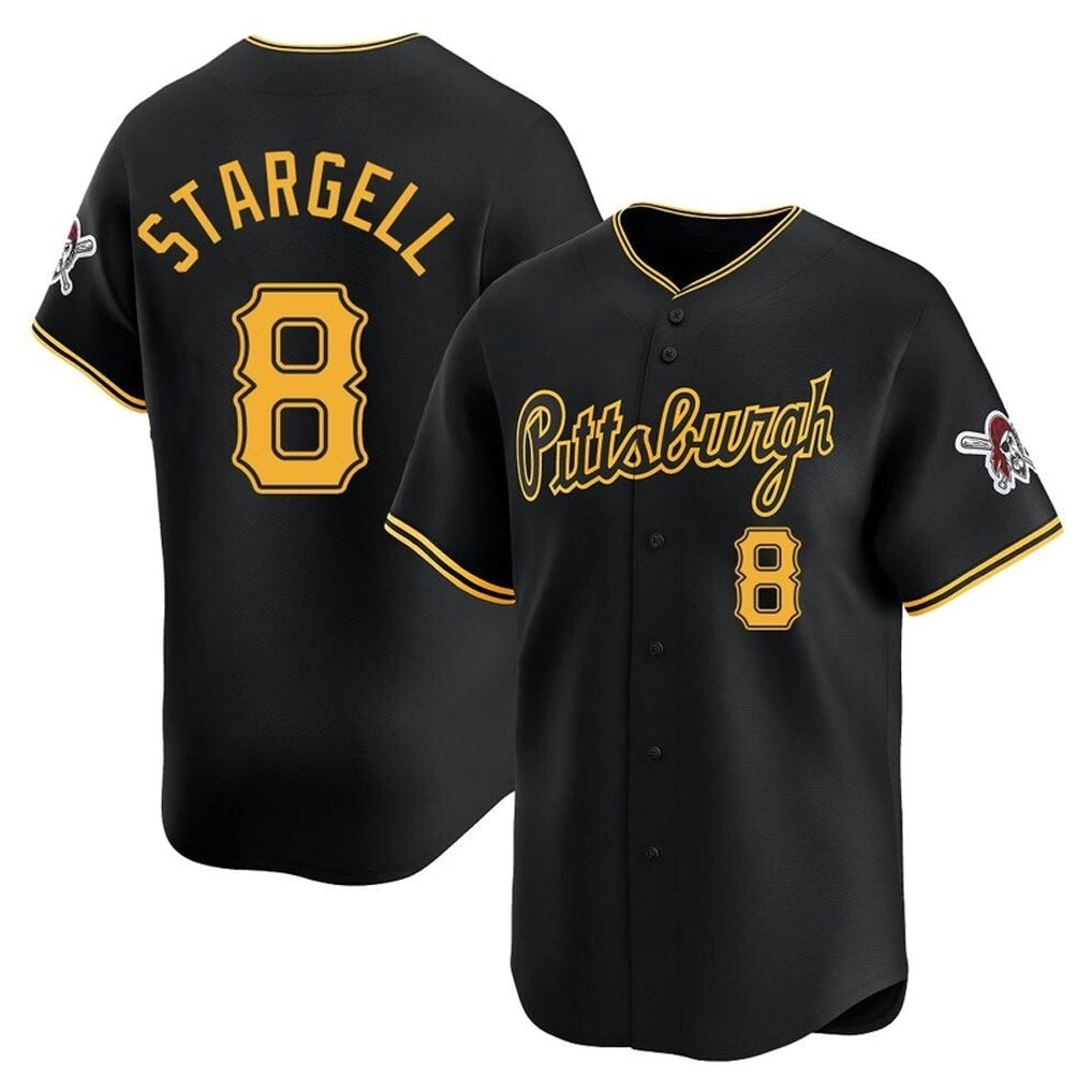 tocy P.Pirates #8 Willie Stargell Player Black Alt Home Limited Stitched Jerseys
