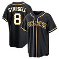 tocy P.Pirates #8 Willie Stargell Player Black Fashion Out Home Game Stitched Jerseys
