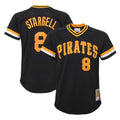 tocy P.Pirates #8 Willie Stargell Player Black Mitchell & Ness Black Cooperstown Collection Mesh Batting Limited Stitched Jerseys