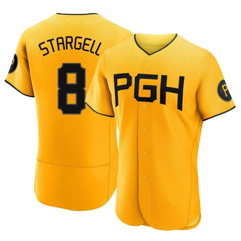 tocy P.Pirates #8 Willie Stargell Player Gold City Connect Home Limited Elite Stitched Jerseys