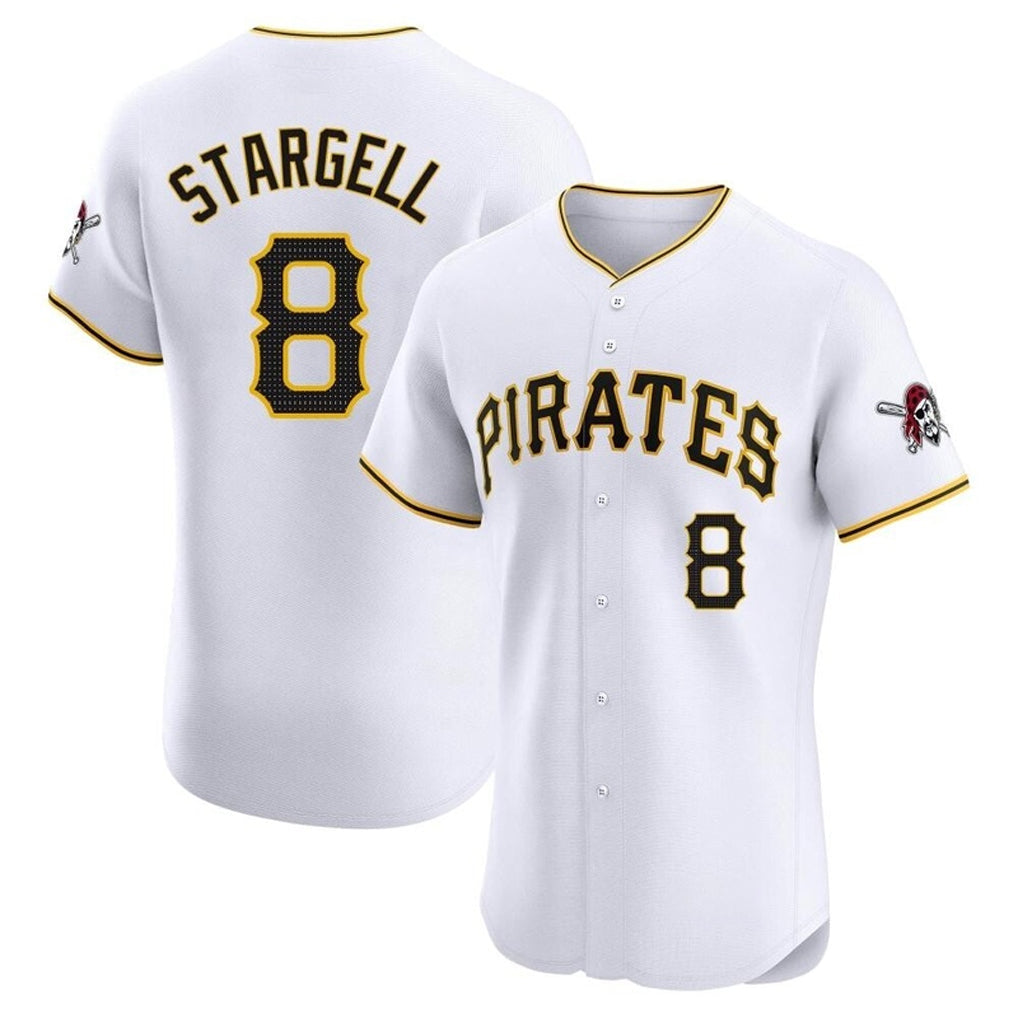 tocy P.Pirates #8 Willie Stargell Player White Home Limited Elite Stitched Jerseys