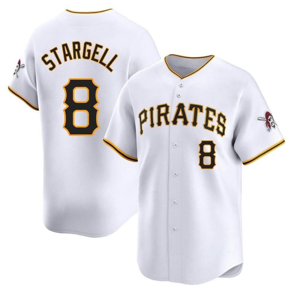 tocy P.Pirates #8 Willie Stargell Player White Home Limited Stitched Jerseys
