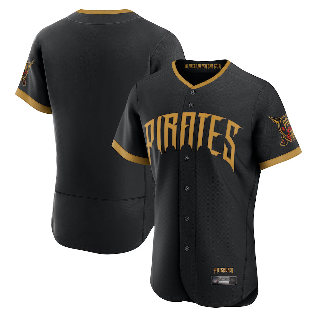tocy P.Pirates Blank Player Black 2026 City Connect Home Limited Elite Stitched Jerseys