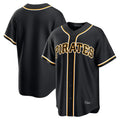 tocy P.Pirates Blank Player Black Fashion Out Home Game Stitched Jerseys