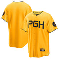 tocy P.Pirates Blank Player Gold City Connect Home Game Stitched Jerseys
