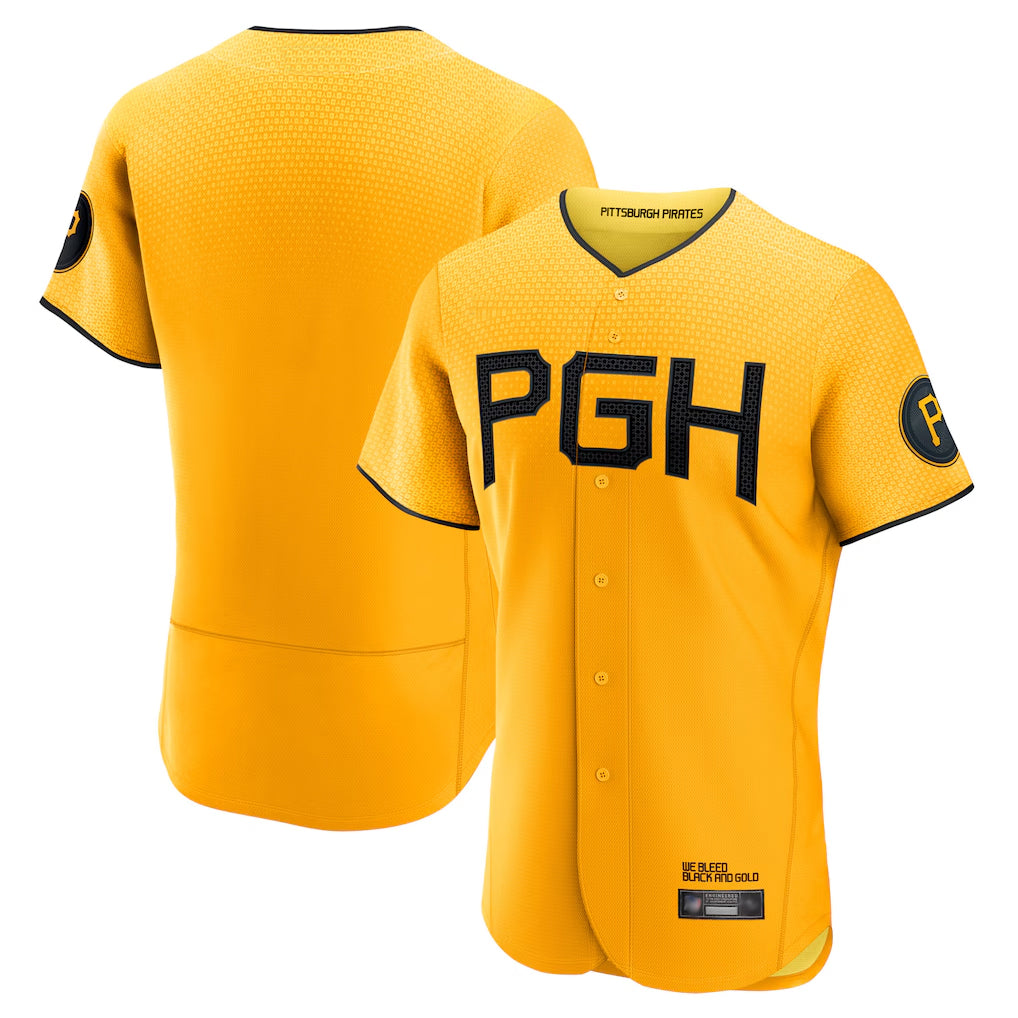 tocy P.Pirates Blank Player Gold City Connect Home Limited Stitched Jerseys