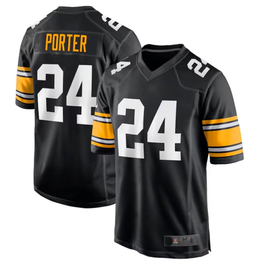 tocy P.Steelers #24 Joey Porter Jr. Black Alternate Game American Stitched Jerseys