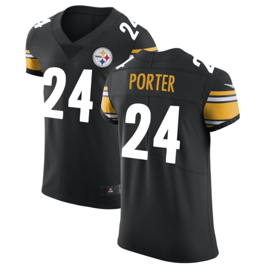 tocy P.Steelers #24 Joey Porter Jr. Black Vapor Untouchable Elite American Stitched Jerseys