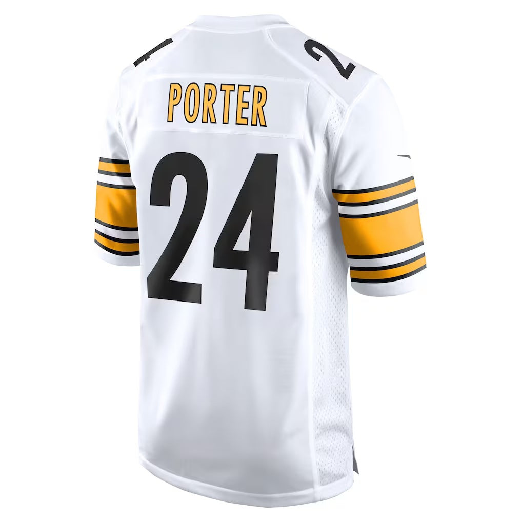 tocy P.Steelers #24 Joey Porter Jr. White Away Game Stitched Jerseys