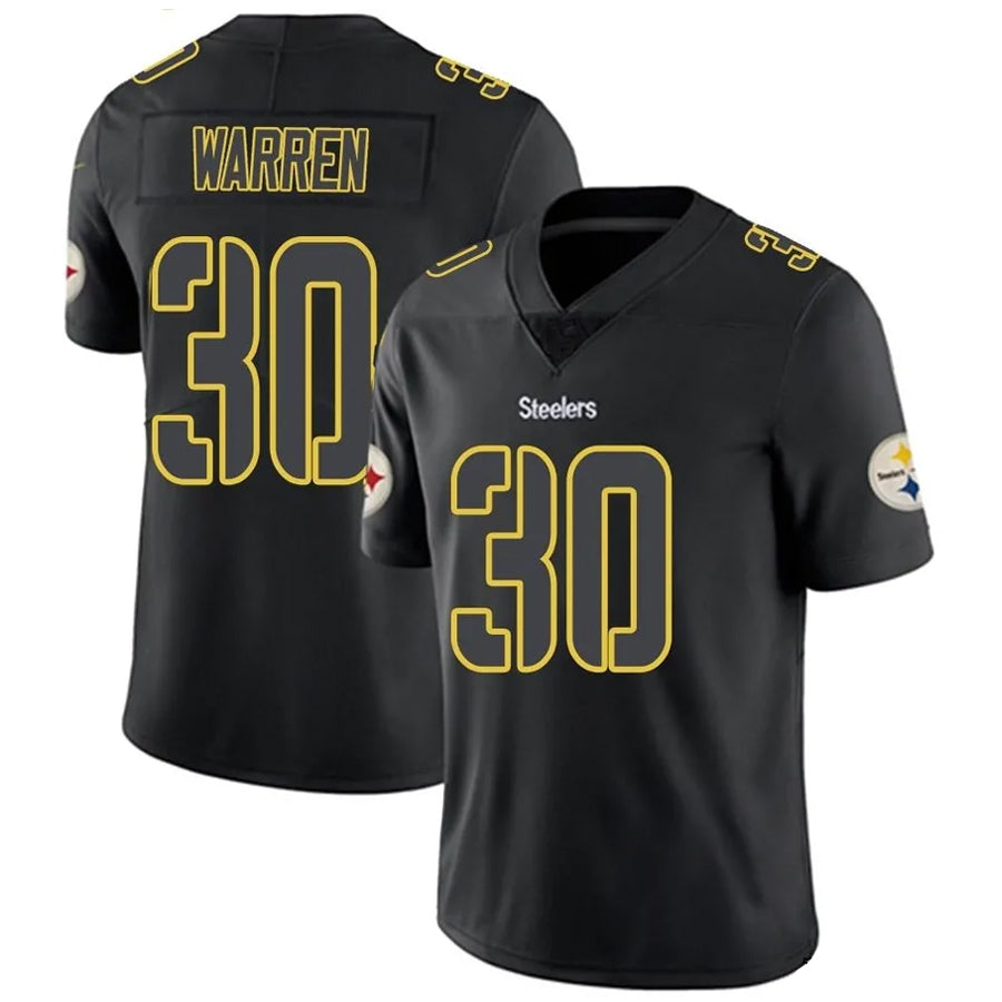 tocy P.Steelers #30 Jaylen Warren Player Black Impact Limited Stitched Jerseys