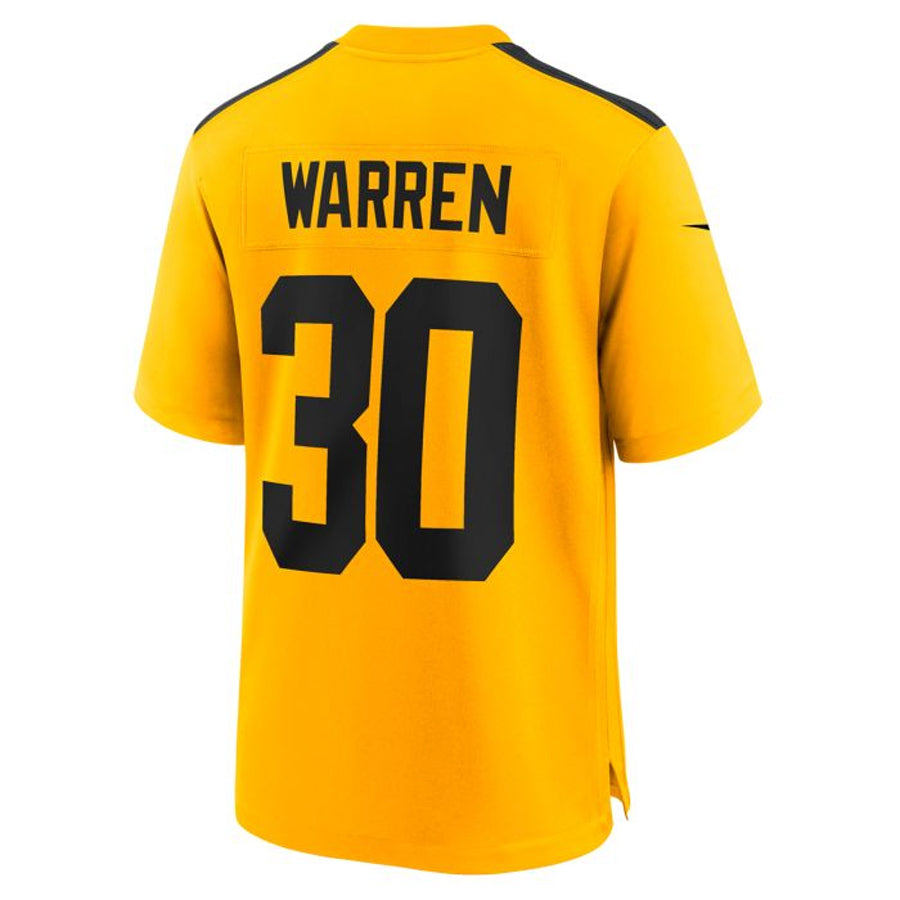 tocy P.Steelers #30 Jaylen Warren Player Gold Alternate Game Stitched Jerseys