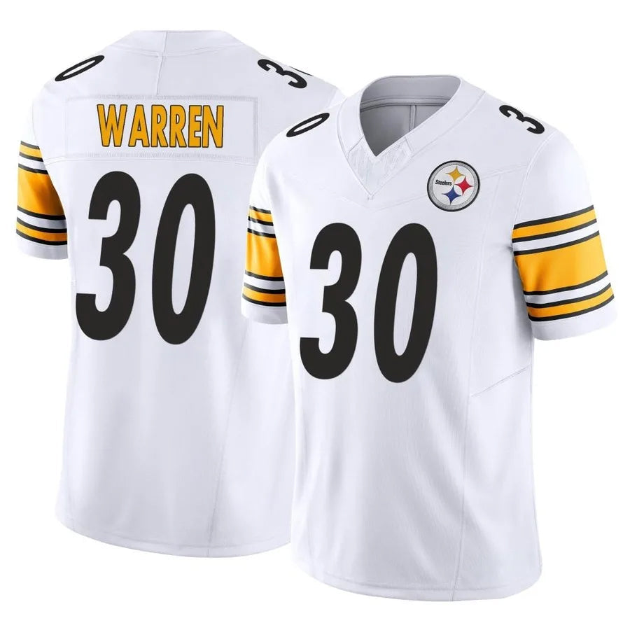 tocy P.Steelers #30 Jaylen Warren Player White Vapor F.U.S.E. Limited Stitched Jerseys