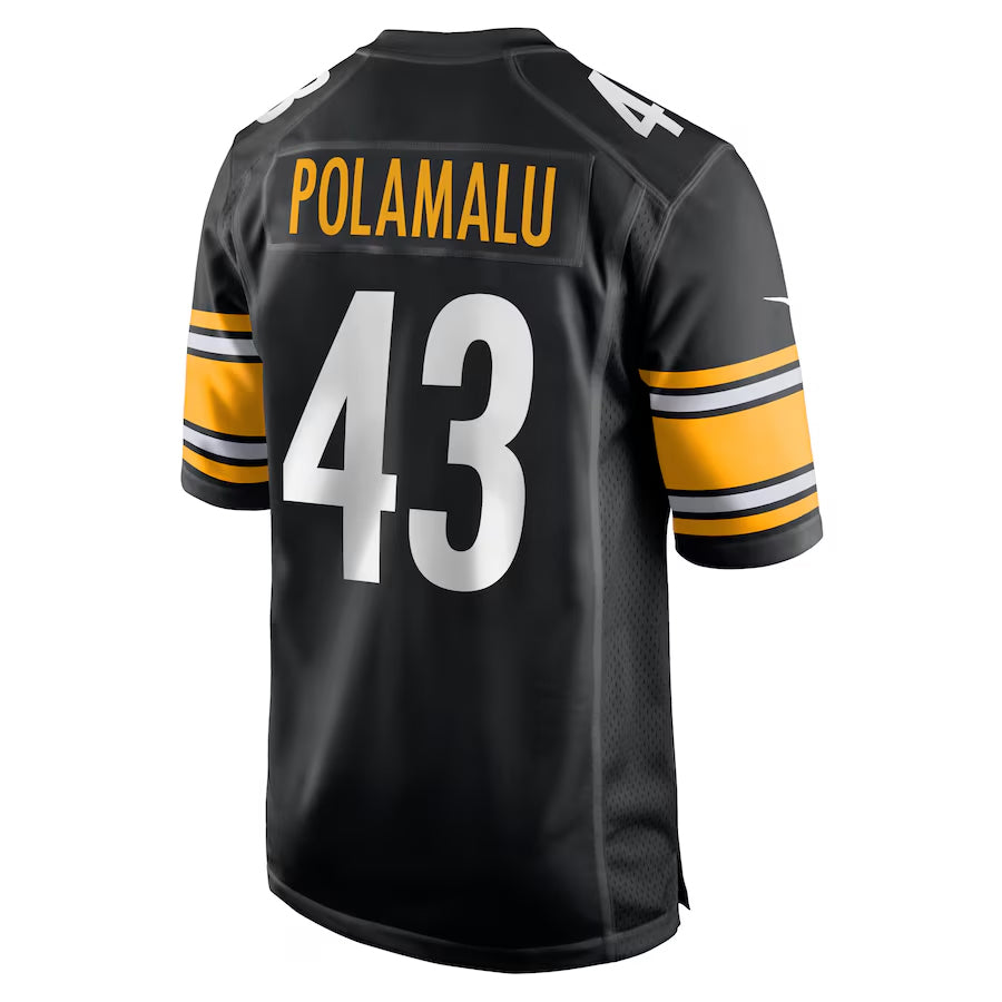 tocy P.Steelers #43 Troy Polamalu Player Black Home Game Stitched Jerseys