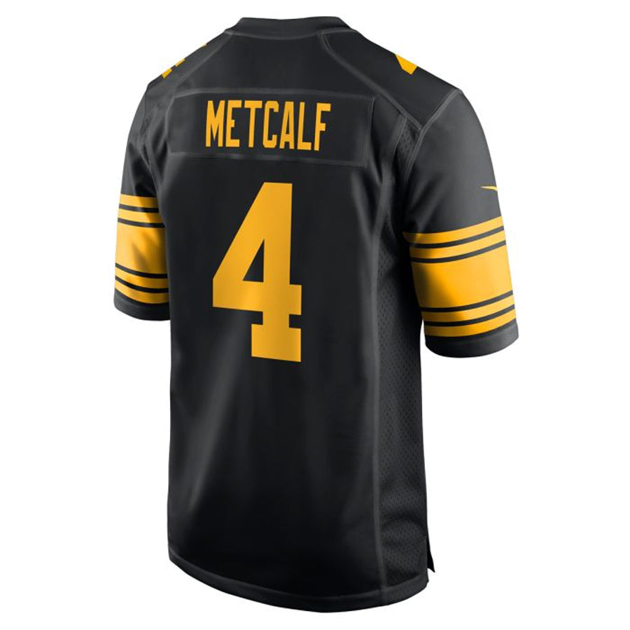 tocy P.Steelers #4 DK Metcalf Player Black Replica Game Stitched Jerseys