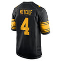 tocy P.Steelers #4 DK Metcalf Player Black Replica Game Stitched Jerseys