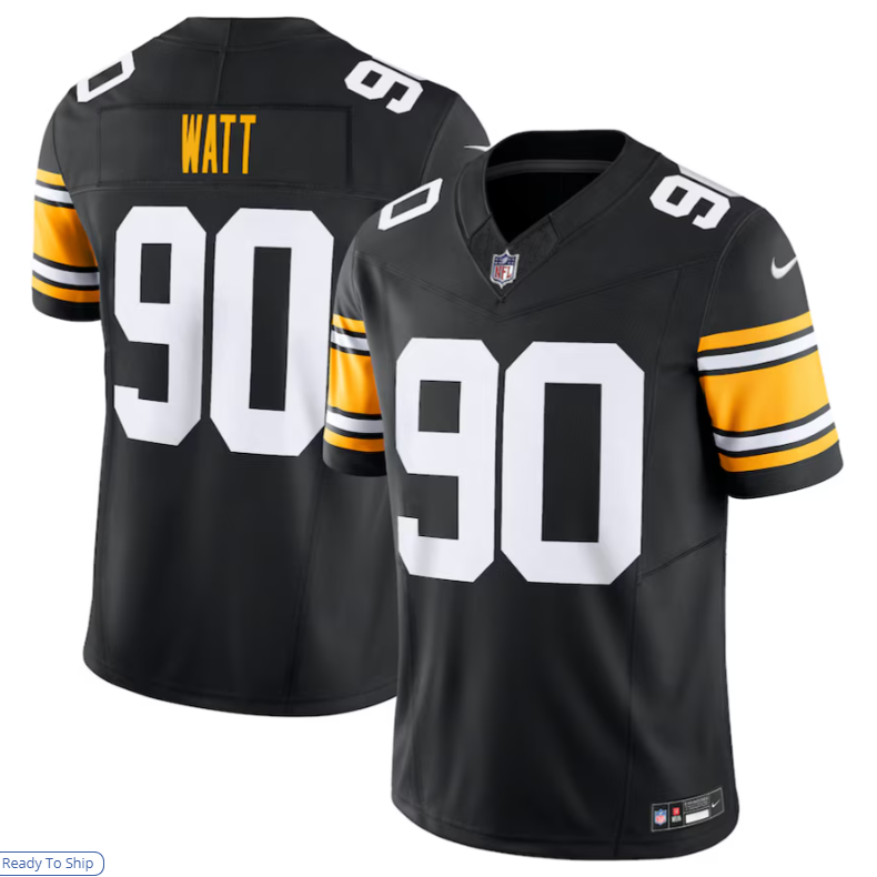 tocy P.Steelers #90 T.J. Watt Black Vapor F.U.S.E. Limited Stitched American Stitched Jerseys