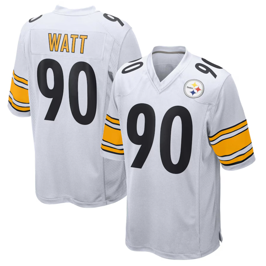 tocy P.Steelers #90 T.J. Watt Player White Game Stitched Jersey