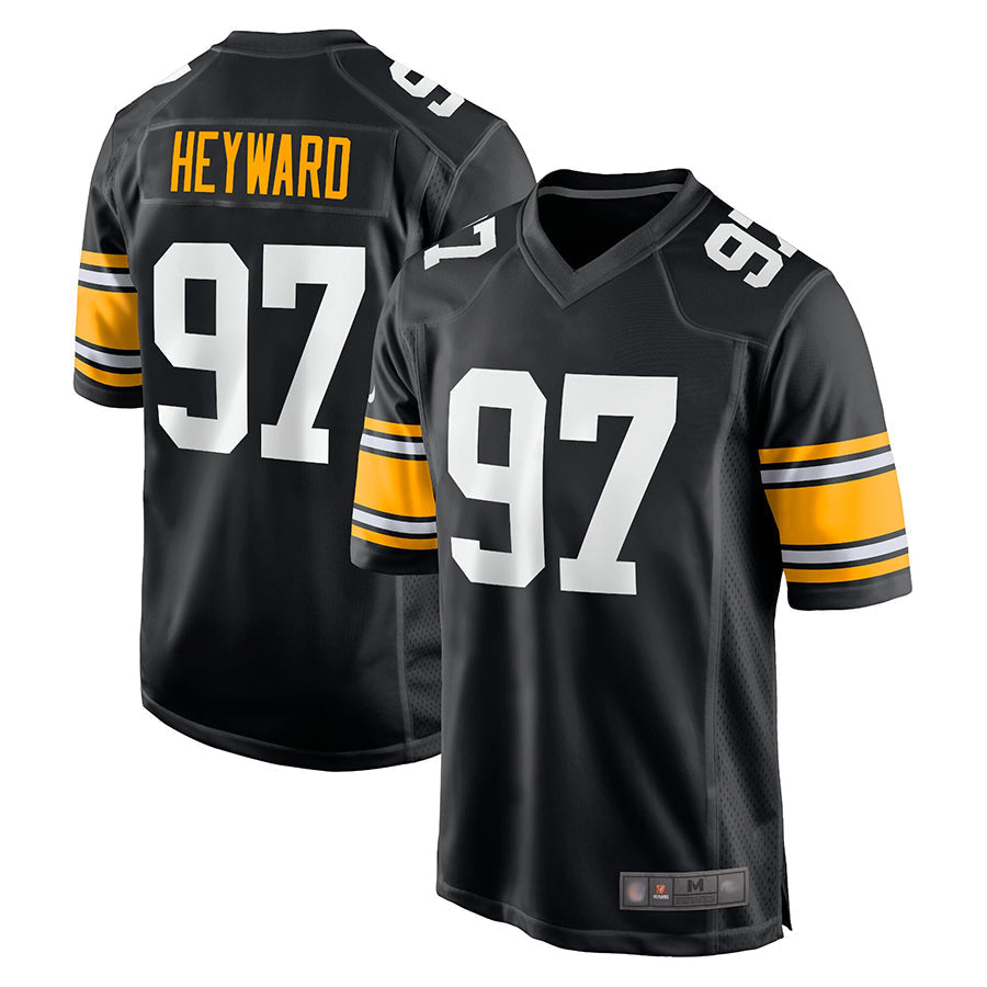 tocy P.Steelers #97 Cameron Heyward Player Black Home Limited Stitched Jerseys