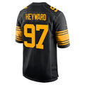 tocy P.Steelers #97 Cameron Heyward Player Black Home Replica Stitched Jerseys