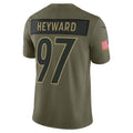tocy P.Steelers #97 Cameron Heyward Player Vapor F.U.S.E. Limited Salute to Service Stitched Jerseys