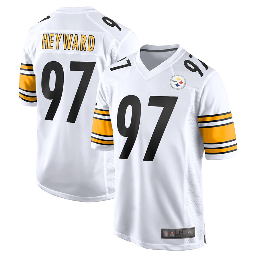 tocy P.Steelers #97 Cameron Heyward Player White Home Game Stitched Jerseys