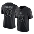 Tocy P.Steelers #99 Derrick Harmon Player Black Reflective Limited Home Game Stitched Jerseys
