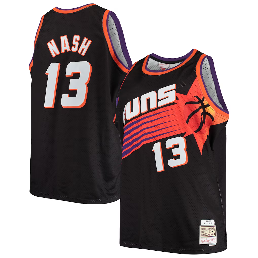 tocy P.Sunss #13 Steve Nash Mitchell & Ness Black 1996-1997 Big & Tall Hardwood Classics Swingman Jerseys
