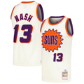 tocy P.Sunss #13 Steve Nash Mitchell & Ness Cream Chainstitch Swingman Jerseys