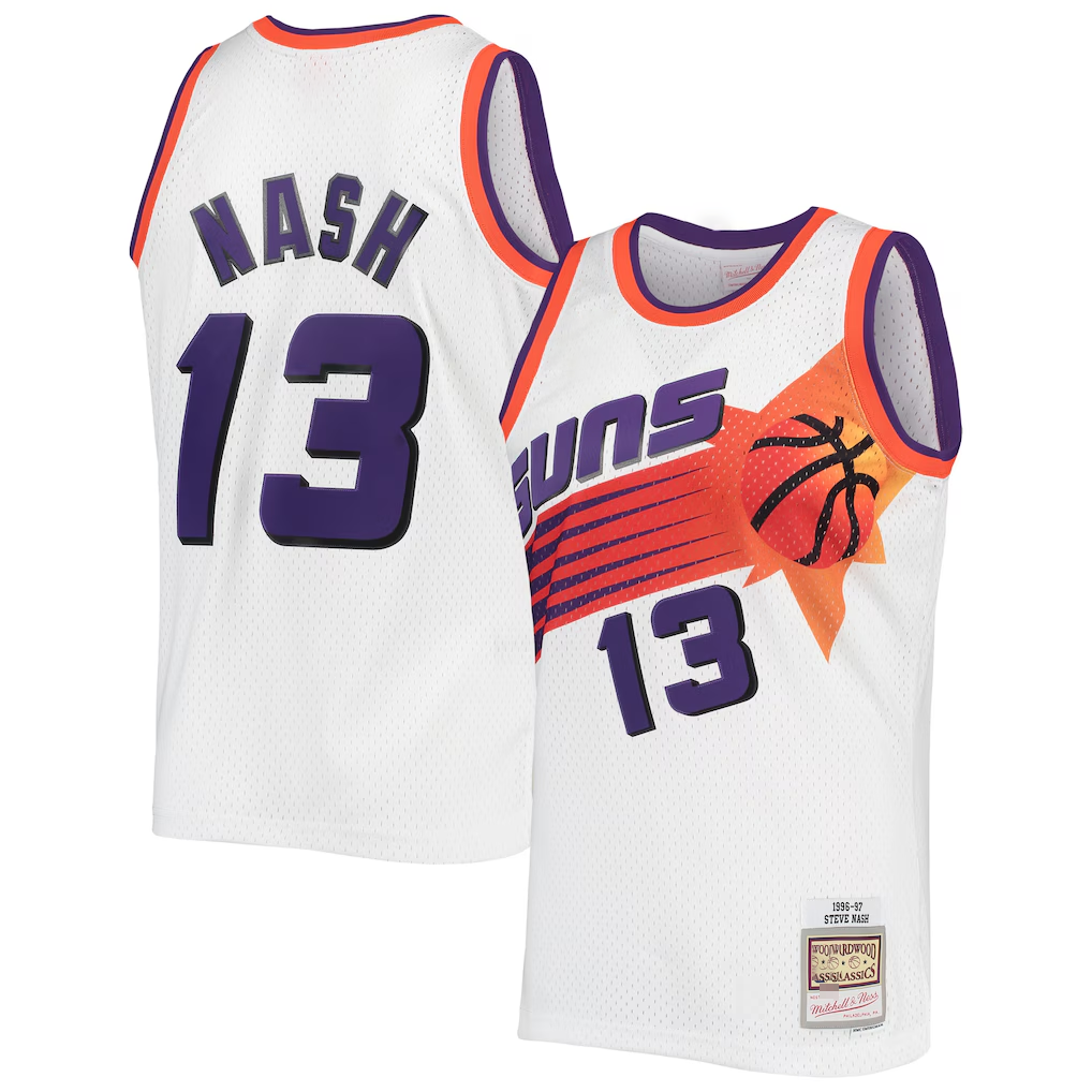 tocy P.Sunss #13 Steve Nash Mitchell & Ness White 1996-1997 Hardwood Classics Swingman Jerseys