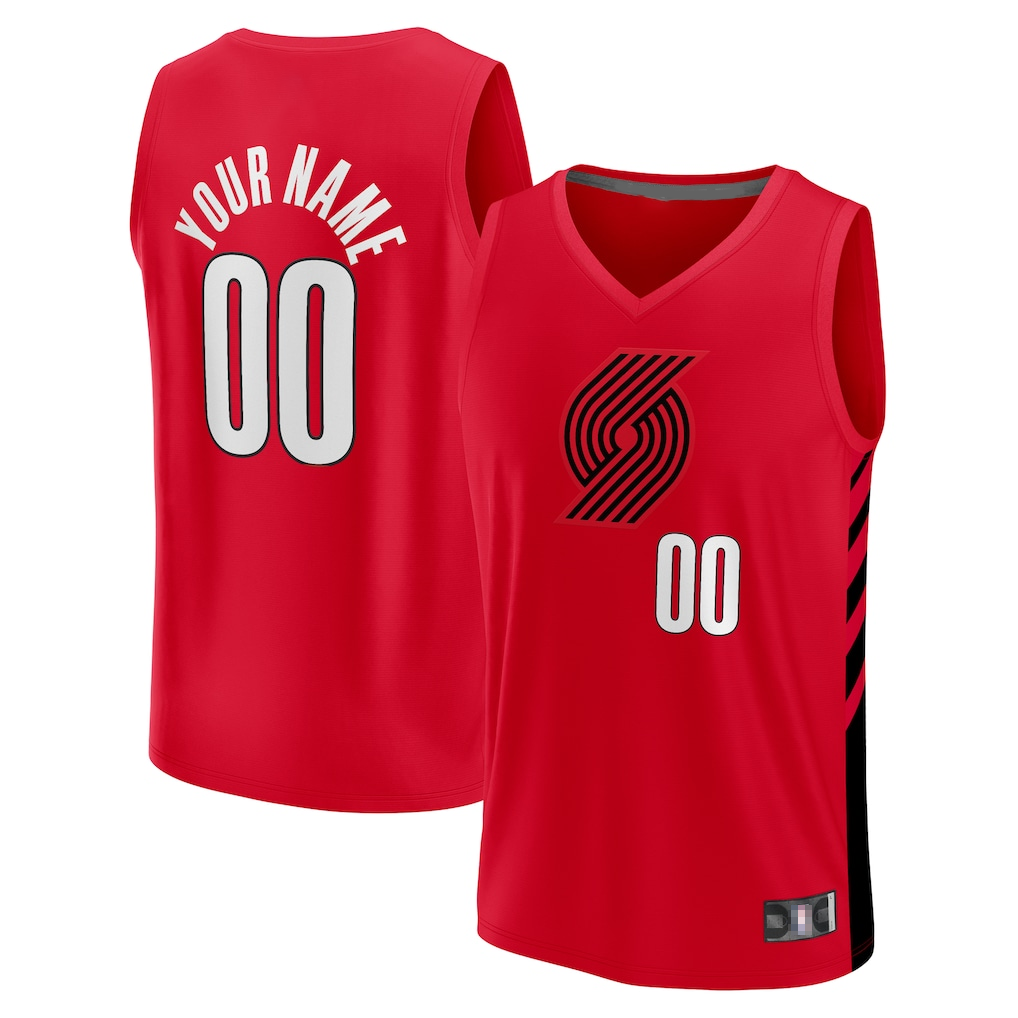 tocy PT.Blazers Fanatics Red Fast Break Replica Jerseys - Statement Edition