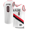 tocy PT.Blazers #0 Damian Lillard Fanatics White Fast Break Replica Jerseys - Association Edition