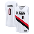 tocy PT.Blazers #0 Damian Lillard Fanatics White Fast Break Replica Player Jerseys - Association Edition