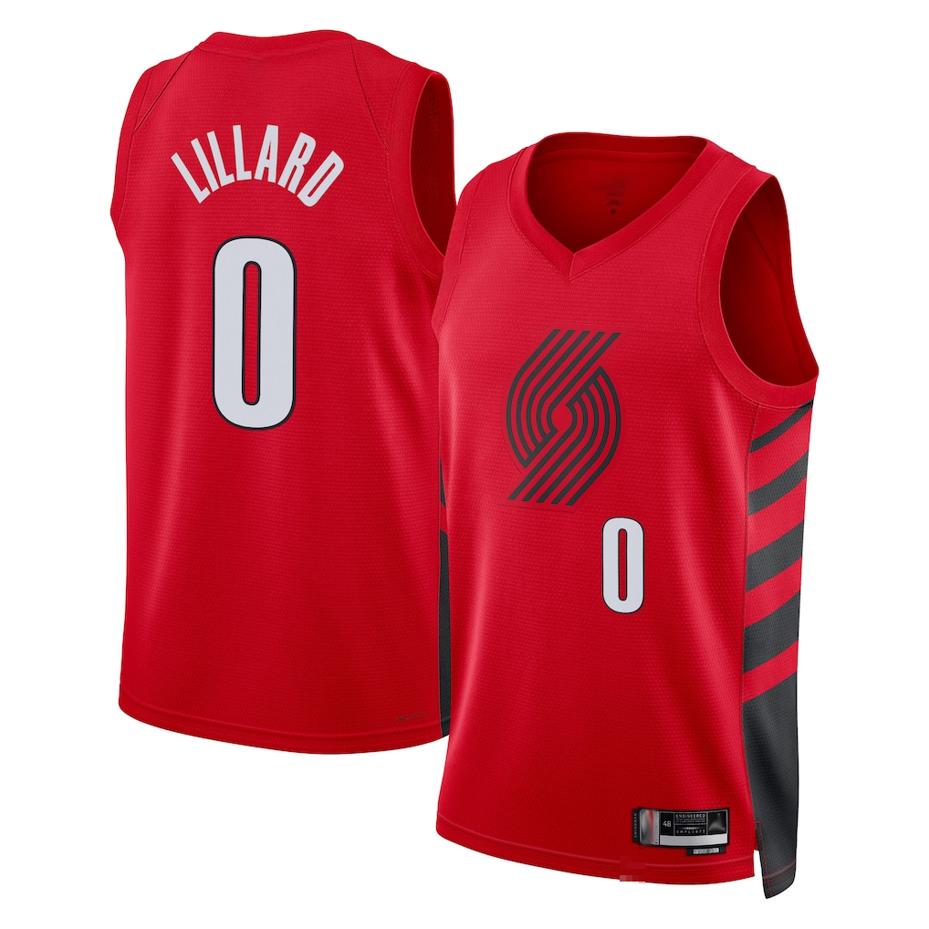 tocy PT.Blazers #0 Damian Lillard White Swingman Jerseys - Association Edition