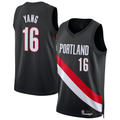 tocy PT.Blazers #16 Yang Hansen Black Swingman Jerseys - Icon Edition