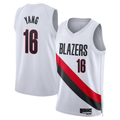 tocy PT.Blazers #16 Yang Hansen White Swingman Jerseys - Association Edition