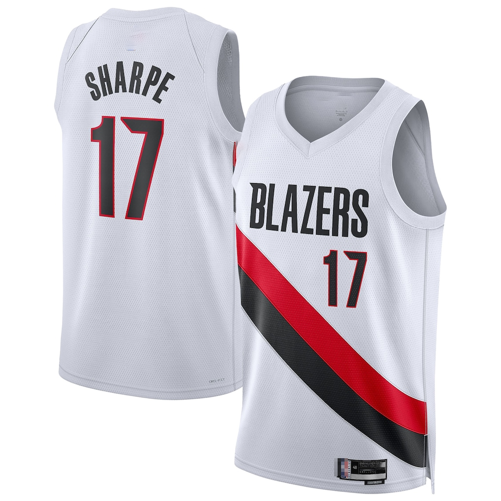 tocy PT.Blazers #17 Shaedon Sharpe White Swingman Player Jerseys - Association Edition