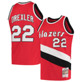 tocy PT.Blazers #22 Clyde Drexler Mitchell & Ness Red 1983-1984 Hardwood Classics Swingman Jerseys