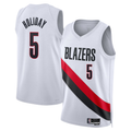 tocy PT.Blazers #5 Jrue Holiday White Swingman Jerseys - Association Edition