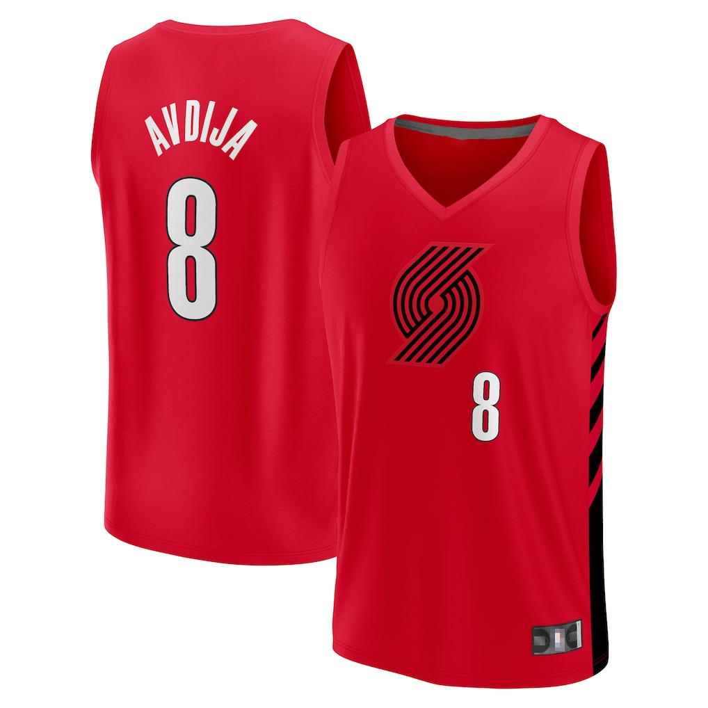 tocy PT.Blazers #8 Deni Avdija Fanatics Red Fast Break Player Jerseys - Statement Edition